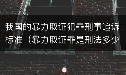 我国的暴力取证犯罪刑事追诉标准（暴力取证罪是刑法多少条）