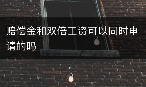 赔偿金和双倍工资可以同时申请的吗