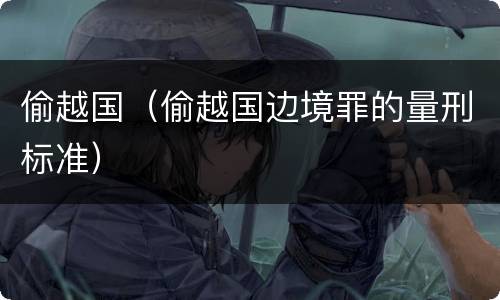 偷越国（偷越国边境罪的量刑标准）