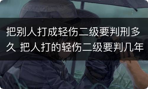 把别人打成轻伤二级要判刑多久 把人打的轻伤二级要判几年