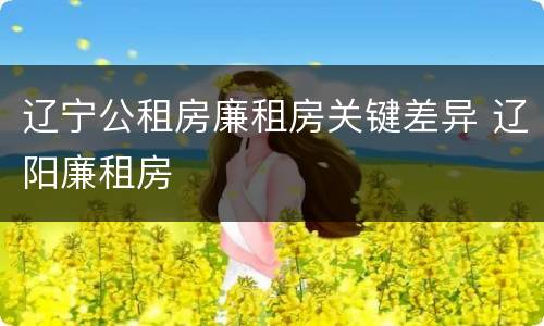 辽宁公租房廉租房关键差异 辽阳廉租房