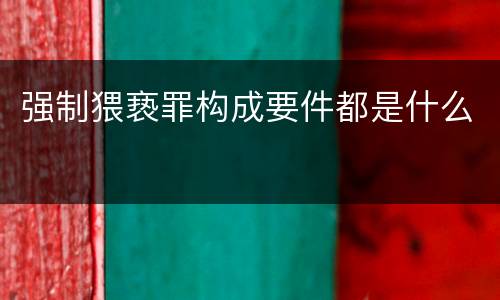 强制猥亵罪构成要件都是什么