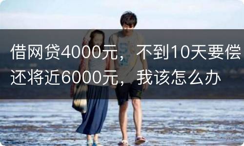 借网贷4000元，不到10天要偿还将近6000元，我该怎么办