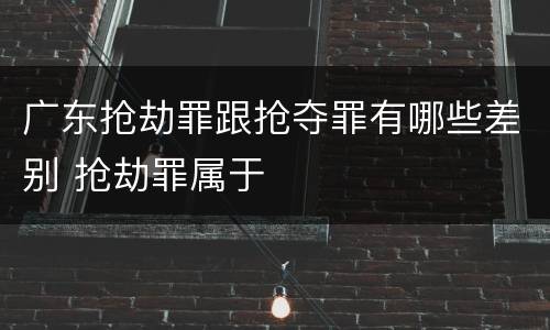 广东抢劫罪跟抢夺罪有哪些差别 抢劫罪属于