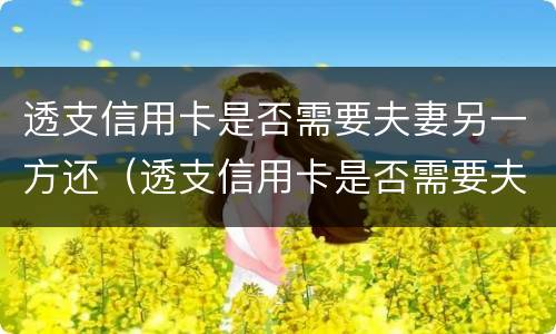 透支信用卡是否需要夫妻另一方还（透支信用卡是否需要夫妻另一方还款）