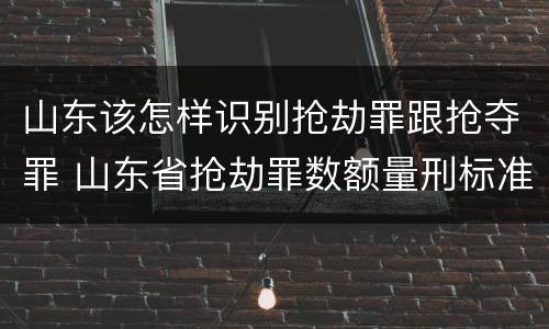 山东该怎样识别抢劫罪跟抢夺罪 山东省抢劫罪数额量刑标准