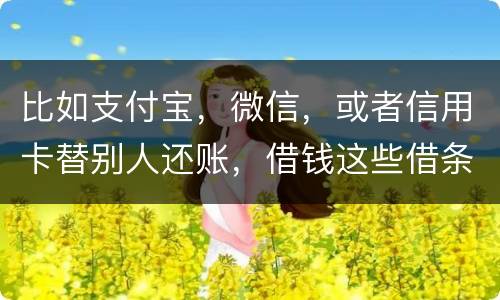 比如支付宝，微信，或者信用卡替别人还账，借钱这些借条怎么打才符合法律打才符合法律