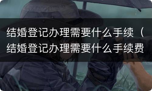 结婚登记办理需要什么手续（结婚登记办理需要什么手续费）