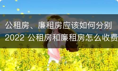 公租房、廉租房应该如何分别2022 公租房和廉租房怎么收费