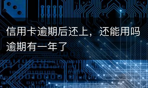 信用卡逾期后还上，还能用吗逾期有一年了
