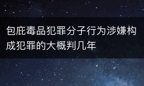 包庇毒品犯罪分子行为涉嫌构成犯罪的大概判几年
