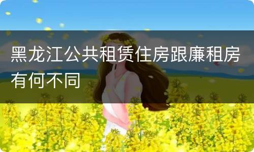 黑龙江公共租赁住房跟廉租房有何不同