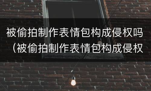 被偷拍制作表情包构成侵权吗（被偷拍制作表情包构成侵权吗）