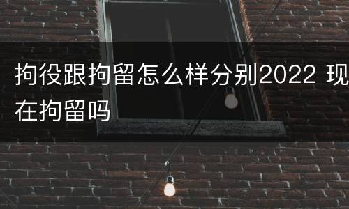 拘役跟拘留怎么样分别2022 现在拘留吗