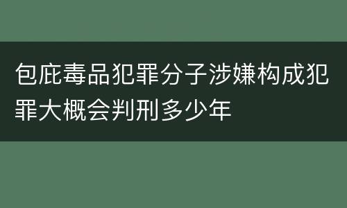 包庇毒品犯罪分子涉嫌构成犯罪大概会判刑多少年
