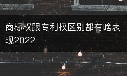 商标权跟专利权区别都有啥表现2022