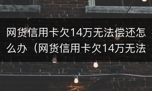网货信用卡欠14万无法偿还怎么办（网货信用卡欠14万无法偿还怎么办呢）