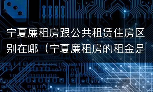 宁夏廉租房跟公共租赁住房区别在哪（宁夏廉租房的租金是多少钱）