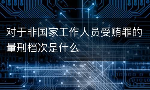 对于非国家工作人员受贿罪的量刑档次是什么