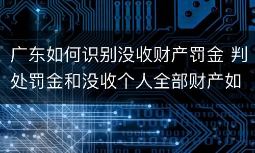 广东如何识别没收财产罚金 判处罚金和没收个人全部财产如何执行