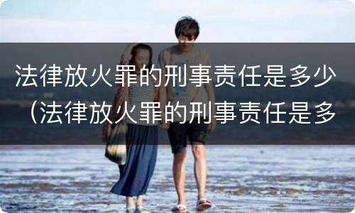 法律放火罪的刑事责任是多少（法律放火罪的刑事责任是多少条）