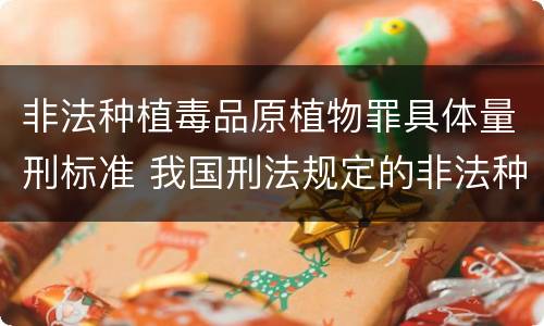 非法种植毒品原植物罪具体量刑标准 我国刑法规定的非法种植毒品原植物罪