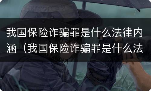 我国保险诈骗罪是什么法律内涵（我国保险诈骗罪是什么法律内涵的）