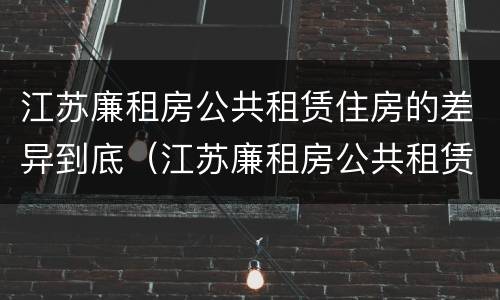 江苏廉租房公共租赁住房的差异到底（江苏廉租房公共租赁住房的差异到底有多大）