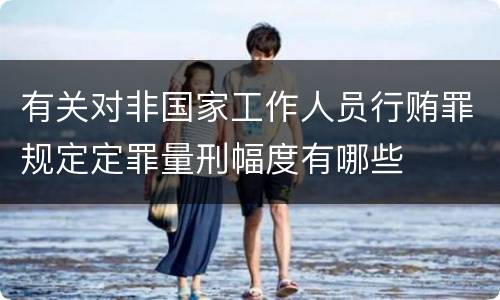 有关对非国家工作人员行贿罪规定定罪量刑幅度有哪些