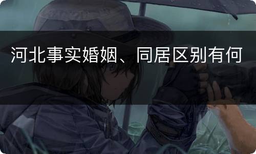 河北事实婚姻、同居区别有何