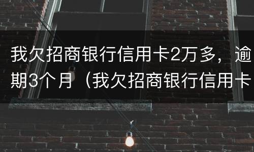 我欠招商银行信用卡2万多，逾期3个月（我欠招商银行信用卡2万多,逾期3个月会怎么样）