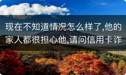 现在不知道情况怎么样了,他的家人都很担心他,请问信用卡诈骗罪的量刑标准是什么