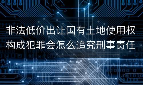 非法低价出让国有土地使用权构成犯罪会怎么追究刑事责任