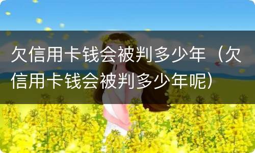 欠信用卡钱会被判多少年（欠信用卡钱会被判多少年呢）