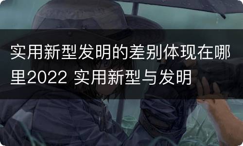 实用新型发明的差别体现在哪里2022 实用新型与发明