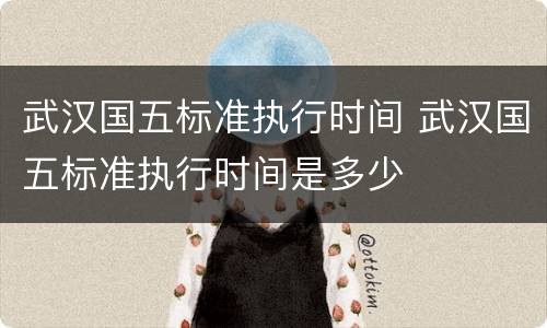 武汉国五标准执行时间 武汉国五标准执行时间是多少