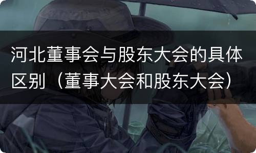 河北董事会与股东大会的具体区别（董事大会和股东大会）