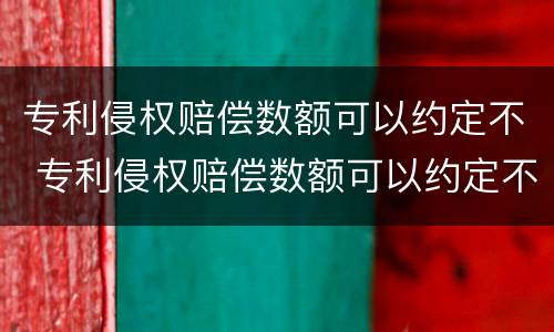 专利侵权赔偿数额可以约定不 专利侵权赔偿数额可以约定不赔付吗