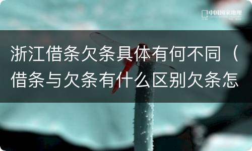 浙江借条欠条具体有何不同（借条与欠条有什么区别欠条怎么写）