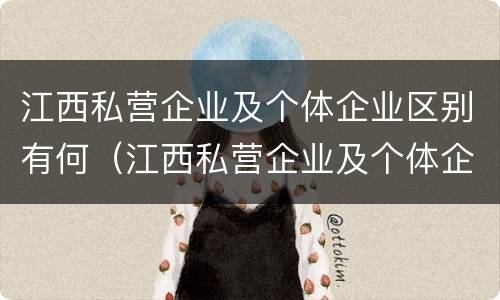 江西私营企业及个体企业区别有何（江西私营企业及个体企业区别有何特点）
