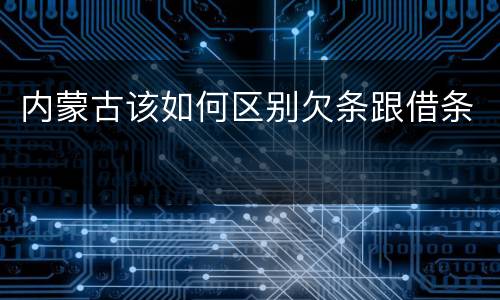 内蒙古该如何区别欠条跟借条