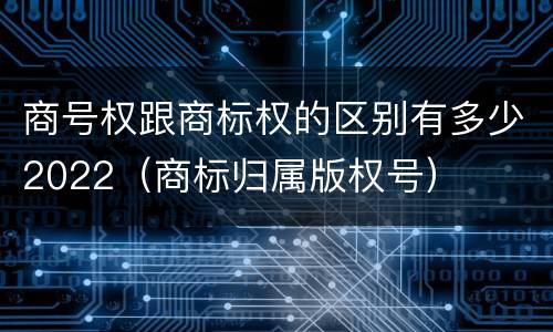 商号权跟商标权的区别有多少2022（商标归属版权号）