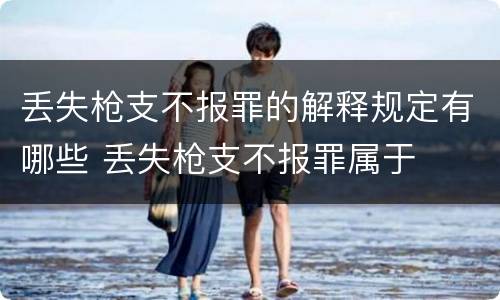 丢失枪支不报罪的解释规定有哪些 丢失枪支不报罪属于