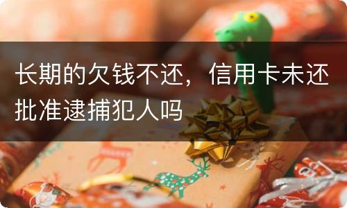 长期的欠钱不还，信用卡未还批准逮捕犯人吗