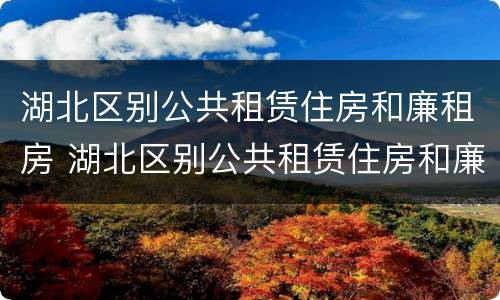 湖北区别公共租赁住房和廉租房 湖北区别公共租赁住房和廉租房的区别