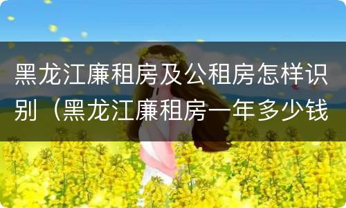 黑龙江廉租房及公租房怎样识别（黑龙江廉租房一年多少钱）