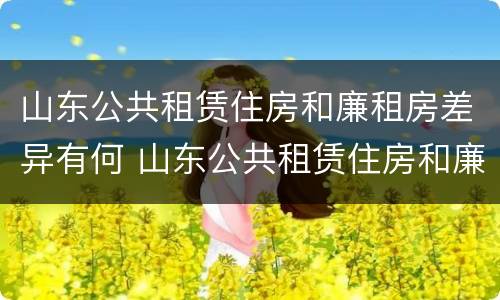 山东公共租赁住房和廉租房差异有何 山东公共租赁住房和廉租房差异有何影响