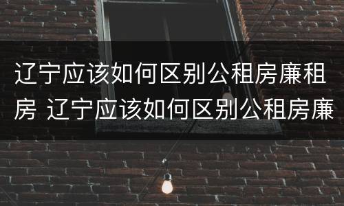 辽宁应该如何区别公租房廉租房 辽宁应该如何区别公租房廉租房和商品房