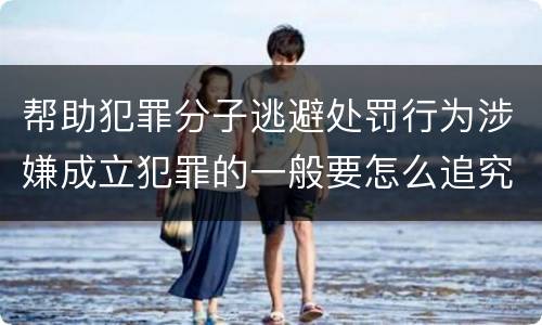 帮助犯罪分子逃避处罚行为涉嫌成立犯罪的一般要怎么追究刑事责任