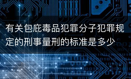 有关包庇毒品犯罪分子犯罪规定的刑事量刑的标准是多少